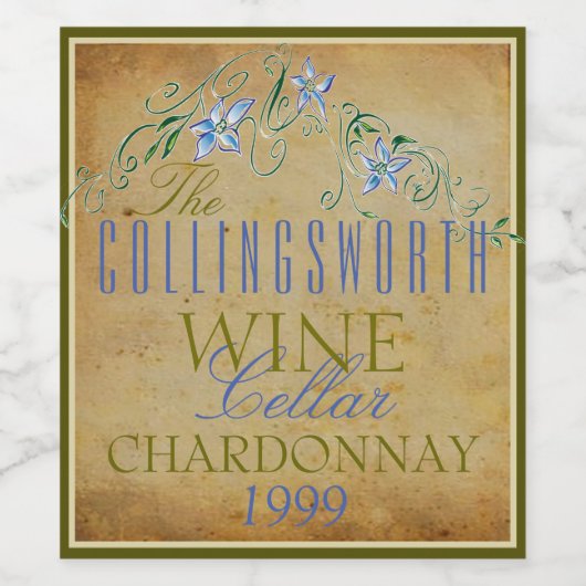  Flowers Gepersonaliseerd Wijnflesje Label Wijn Etiket (Enkel label)