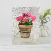 Flowers | Geranium In Flower in Pot Bedankkaart (Staand voorkant)