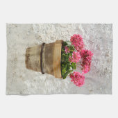 Flowers | Geranium In Flower in Pot Theedoek (Horizontaal)