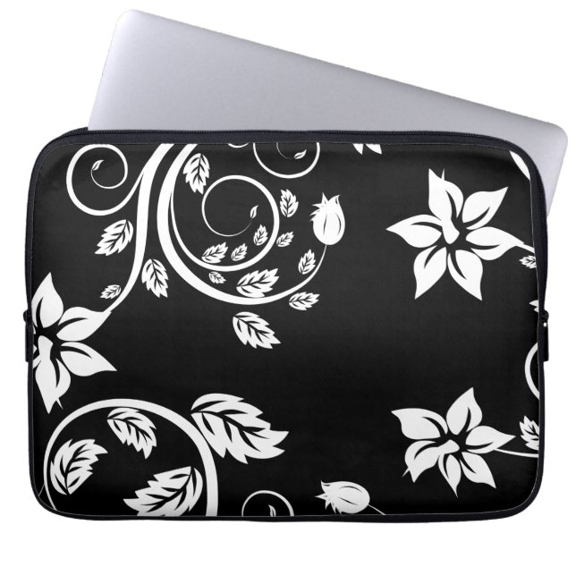 Flowers  Girly Cute Laptop Sleeve (Voorkant)