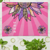 Flowers Glitter Customize Mama Theedoek (Gevouwen)