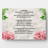 Flowers Goddochter Poem Plaque Fotoplaat (voorkant)