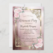 Flowers Gold Lijst Retirement Kaart (Voorkant)