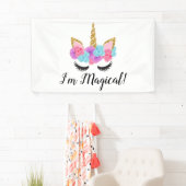 Flowers Gold Magical Unicorn Girls Spandoek (Insitu)