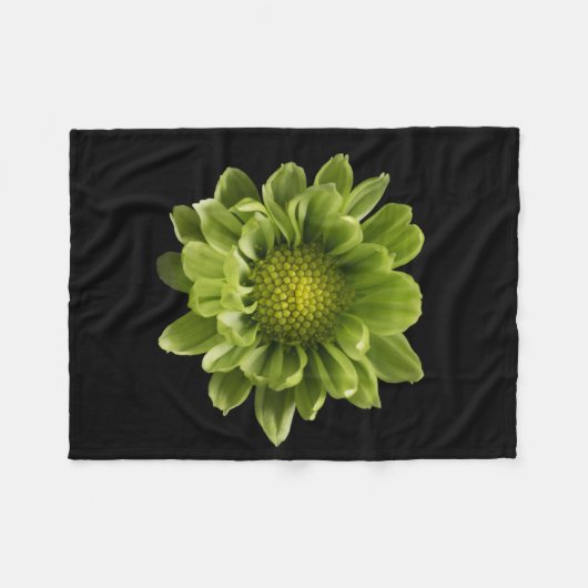 Flowers | Green Chrysanthemum Fleece Deken (Voorkant (Horizontaal))