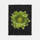 Flowers | Green Chrysanthemum Fleece Deken (Voorkant)