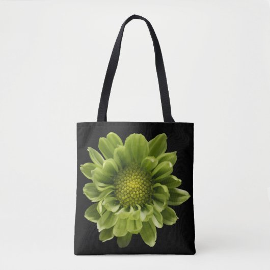 Flowers | Green Chrysanthemum Tote Bag (Voorkant)