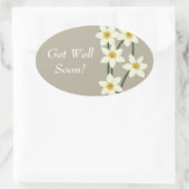 Flowers - Grey Get Well Binnenkort Sticker (Tas)