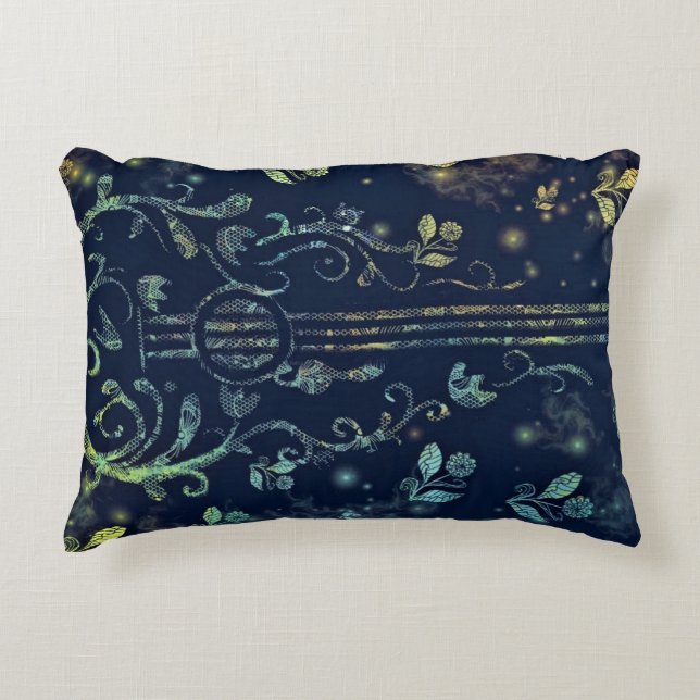 Flowers Guitar Art Accent Pillow Kussen (Voorkant)