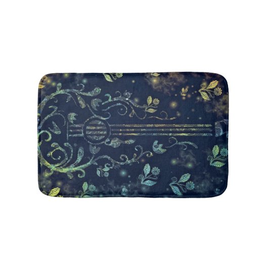 Flowers Guitar Bath Mat Modern Design (Voorkant)