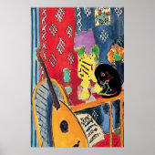 Flowers Guitar & Black Cat Poster (Voorkant)