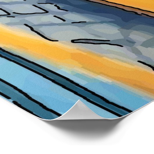 Flowers Guitar & Coffee Cup Poster (Hoek)