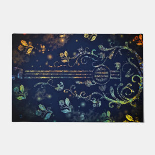 Flowers Guitar Doormat - Schilderen Deurmat