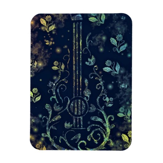 Flowers Guitar Magnet Magneet (Verticaal)