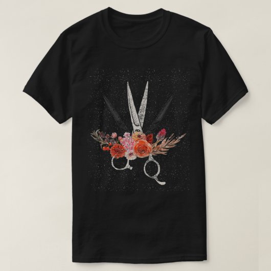 Flowers Haarstylist T-shirt (Design voorkant)
