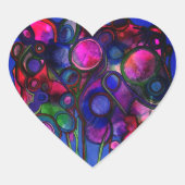 Flowers Hart Sticker (Voorkant)