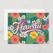 Flowers Hawaii Travel Briefkaart (Voorkant / Achterkant)