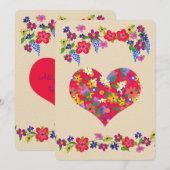 Flowers Heart Shape Valentijnsdag (Voorkant / Achterkant)