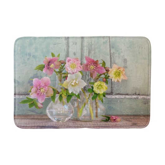 Flowers | Hellebores in Vases Badmat (Voorkant)