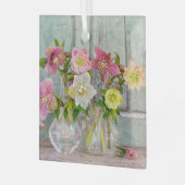 Flowers | Hellebores in Vases Glas Ornament (Voorkant links)