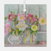 Flowers | Hellebores in Vases Glas Ornament (Voorkant)