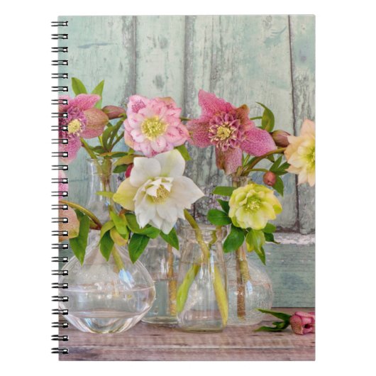 Flowers | Hellebores in Vases Notitieboek (Voorkant)