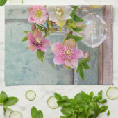 Flowers | Hellebores in Vases Theedoek (Gevouwen)