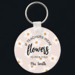 Flowers helping me grow key ring sleutelhanger<br><div class="desc">This AWESOME plant Teacher and Staff bag which is perfect for teacher and staff appreciation week to give to any teacher in your life and make them feel extra special. Simply type your personalized message in the image to add that personal touch. Designed by The Arty Apples Limited</div>