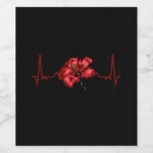 Flowers Hibiscus Blossom Wijn Etiket (Enkel label)