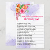 Flowers Hoe goed ken je het verjaardagsmeisje? (Voorkant / Achterkant)