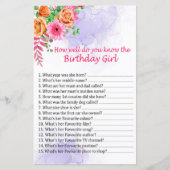 Flowers Hoe goed ken je het verjaardagsmeisje? (Voorkant)