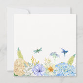 Flowers Hydrangea Bird Butterfly baby shower Kaart (Achterkant)