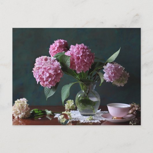 Flowers | Hydrangeas in Vase Briefkaart (Voorkant)