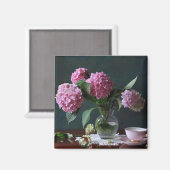 Flowers | Hydrangeas in Vase Magneet (Voorkant / Achterkant)