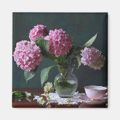 Flowers | Hydrangeas in Vase Magneet (Voorkant)