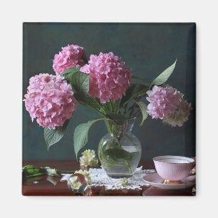 Flowers   Hydrangeas in Vase Magneet