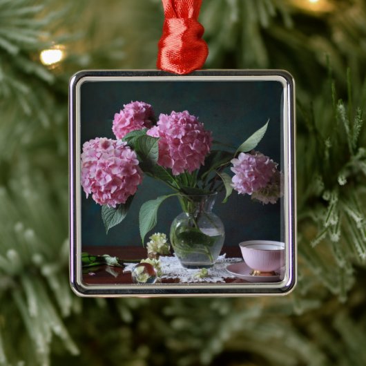Flowers | Hydrangeas in Vase Metalen Ornament (Boom)