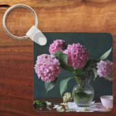 Flowers | Hydrangeas in Vase Sleutelhanger (Voorkant)
