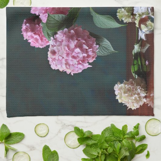 Flowers | Hydrangeas in Vase Theedoek (Gevouwen)