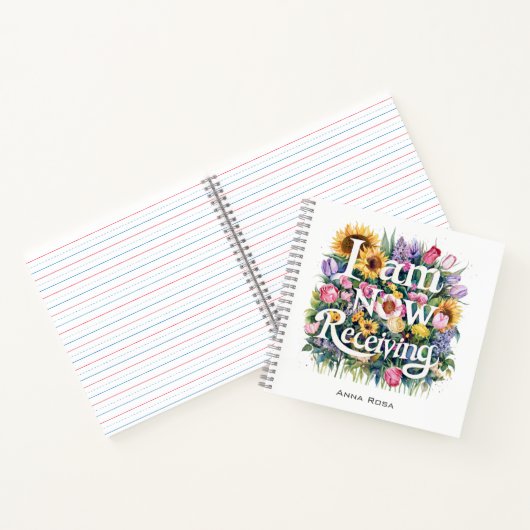 *~* Flowers I AM NOW RECEIVING 24 AP85 Manifesting Notitieboek (Binnen)