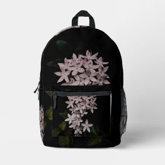 Flowers image on bagpack bedrukte rugzak