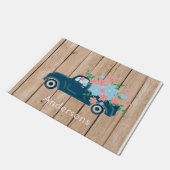 Flowers In A Pickup Truck Personalized Doormat Deurmat (Schuin)