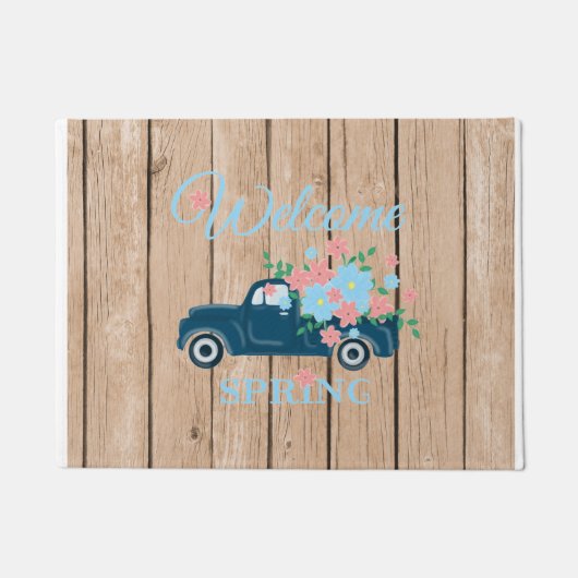 Flowers In A Pickup Truck Welcome Spring  Doormat Deurmat (Voorkant)