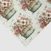 Flowers in a Pot Cozy Shabby Cute Pattern Tissuepapier (Detail)