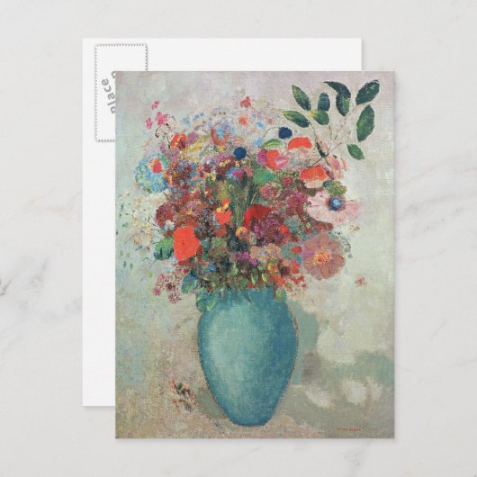 Flowers in a Turquoise Vase, c.1912 Briefkaart (Voorkant / Achterkant)