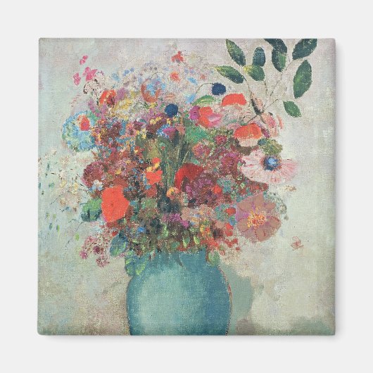 Flowers in a Turquoise Vase, c.1912 Magneet (Voorkant)