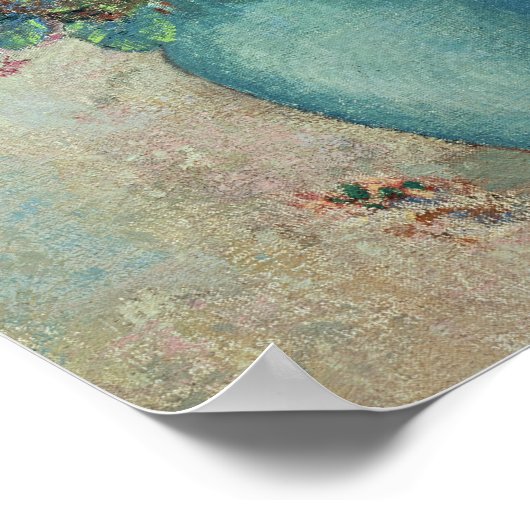 Flowers in a Turquoise Vase, c.1912 Poster (Hoek)