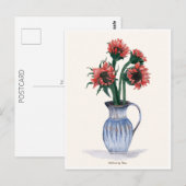Flowers in a Vase Watercolor Briefkaart (Voorkant / Achterkant)