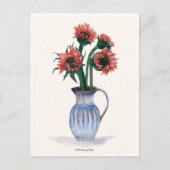 Flowers in a Vase Watercolor Briefkaart (Voorkant)