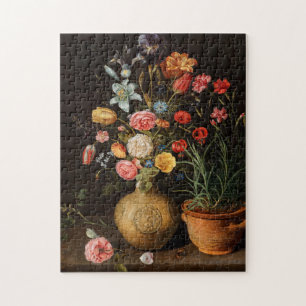 Flowers in an Earthenware Vase by Clara Peeters Legpuzzel